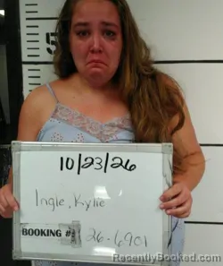 Mugshot of Kylie Ingle booked in Sebastian County, Arkansas on October 23, 2026