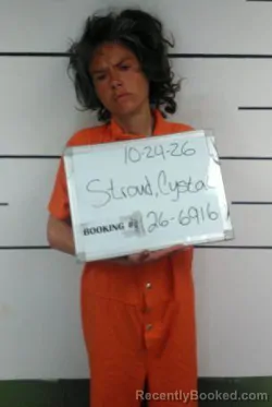 Mugshot of Crystal Shyanne Stroud booked in Sebastian County, Arkansas on October 23, 2026