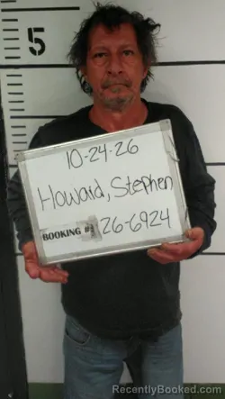 Mugshot of Stephen Charles Howard booked in Sebastian County, Arkansas on October 24, 2026