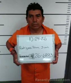 Mugshot of Juan Rodriguez-Palomo booked in Sebastian County, Arkansas on October 24, 2026