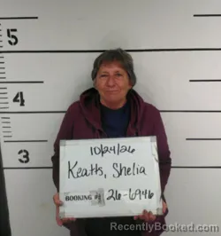 Mugshot of Shelia Keatts booked in Sebastian County, Arkansas on October 24, 2026