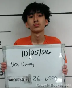 Mugshot of Danny Minh Vo booked in Sebastian County, Arkansas on October 25, 2026