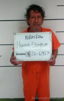 Mugshot of Stephen Charles Howard booked in Sebastian County, Arkansas on October 25, 2026