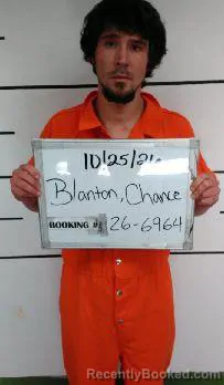 Mugshot of Chance Dean Blanton booked in Sebastian County, Arkansas on October 25, 2026