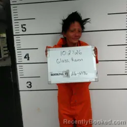 Mugshot of Raven Elizabeth Glass booked in Sebastian County, Arkansas on October 26, 2026