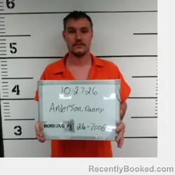 Mugshot of Danny Lee Anderson booked in Sebastian County, Arkansas on October 26, 2026