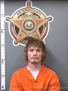 Mugshot of Evan Joseph Echols booked in Van Buren County, Arkansas on March 20, 2026