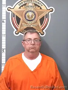 Mugshot of James Arthur Emmons booked in Van Buren County, Arkansas on March 23, 2026