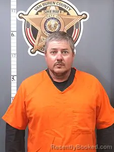 Mugshot of Christopher Michael Raymond booked in Van Buren County, Arkansas on March 25, 2026