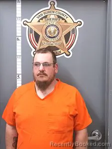 Mugshot of Ryan ADAM BRADFORD booked in Van Buren County, Arkansas on March 25, 2026