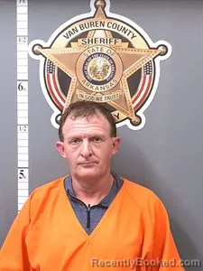 Mugshot of Jason Calaway booked in Van Buren County, Arkansas on April 1, 2026