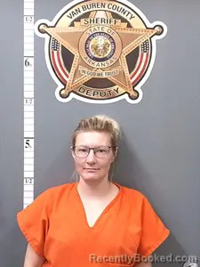 Mugshot of Laticia NOEL GRIFFITH booked in Van Buren County, Arkansas on April 6, 2026