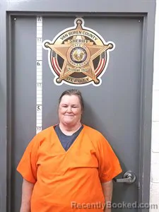 Mugshot of Linda Cheshire-Whitson booked in Van Buren County, Arkansas on April 12, 2026