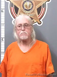 Mugshot of Roger Alan Opseth booked in Van Buren County, Arkansas on April 14, 2026