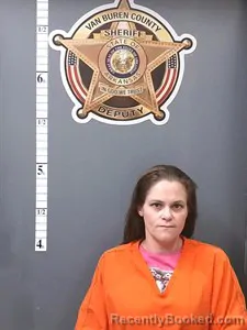 Mugshot of Roseann Christopher booked in Van Buren County, Arkansas on April 19, 2026