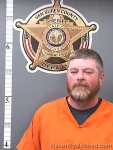 Mugshot of Braun Cody Rhoda booked in Van Buren County, Arkansas on April 19, 2026