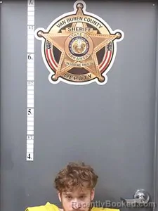 Mugshot of Spencer Dudzik booked in Van Buren County, Arkansas on April 20, 2026