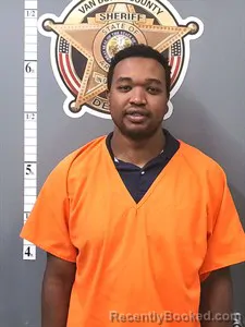 Mugshot of Brain Ratemo Nyangoso booked in Van Buren County, Arkansas on April 22, 2026