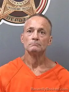 Mugshot of Thomas Fredrick Holley booked in Van Buren County, Arkansas on July 28, 2026