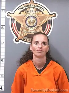 Mugshot of Christine Raye Skiles booked in Van Buren County, Arkansas on August 4, 2026