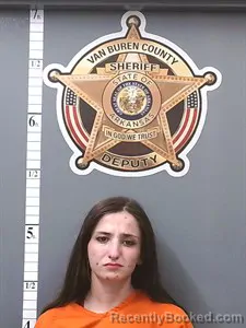 Mugshot of Lillian Delany Woods booked in Van Buren County, Arkansas on August 14, 2026