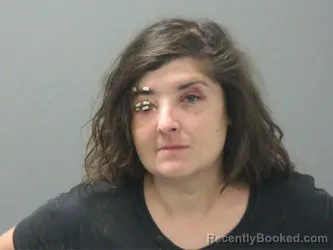 Mugshot of Alaura Delcambre booked in Washington County, Arkansas on August 8, 2026