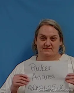Mugshot of Andrea Elaine Packer booked in White County, Arkansas on September 11, 2026