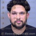 Mugshot of Israel Antonio Cammacho booked in Maricopa County, Arizona on March 8, 2026