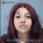 Mugshot of Laura Guadalupe Mangione booked in Maricopa County, Arizona on October 16, 2026