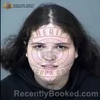 Mugshot of Bianka Alexis Lovell booked in Maricopa County, Arizona on October 22, 2026