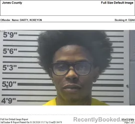 Most wanted individual Koreyon Darty – Jones County, Mississippi