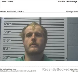 Most wanted individual Justin K Evans – Jones County, Mississippi